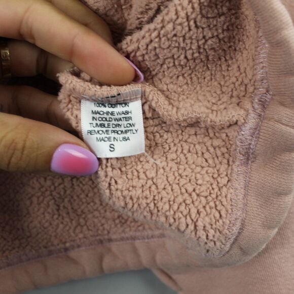 Set Active Sweatshirt Womens Small Half Zip Pullover Light Pink Cropped Gym Yoga - Picture 5 of 11